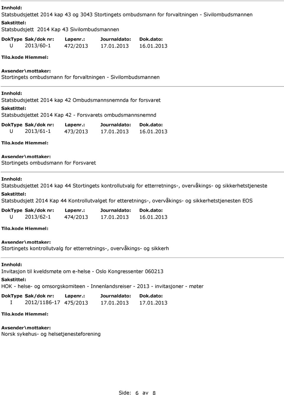 Forsvaret Statsbudsjettet 2014 kap 44 Stortingets kontrollutvalg for etterretnings-, overvåkings- og sikkerhetstjeneste Statsbudsjett 2014 Kap 44 Kontrollutvalget for etteretnings-, overvåkings- og