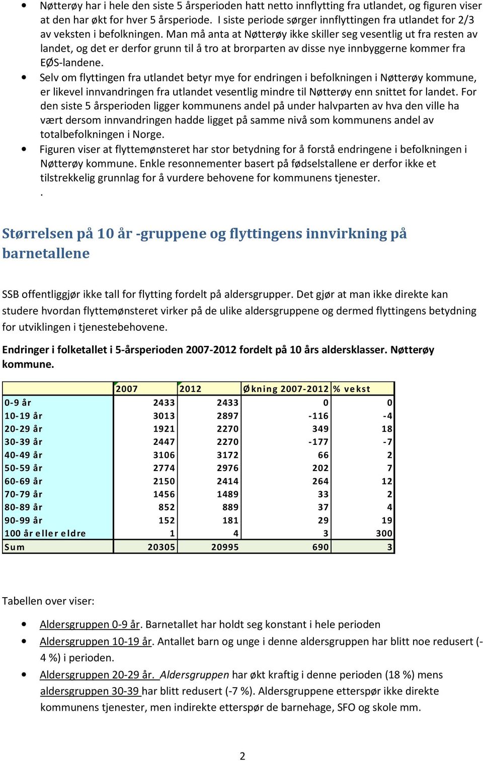 Man må anta at Nøtterøy ikke skiller seg vesentlig ut fra resten av landet, og det er derfor grunn til å tro at brorparten av disse nye innbyggerne kommer fra EØS-landene.