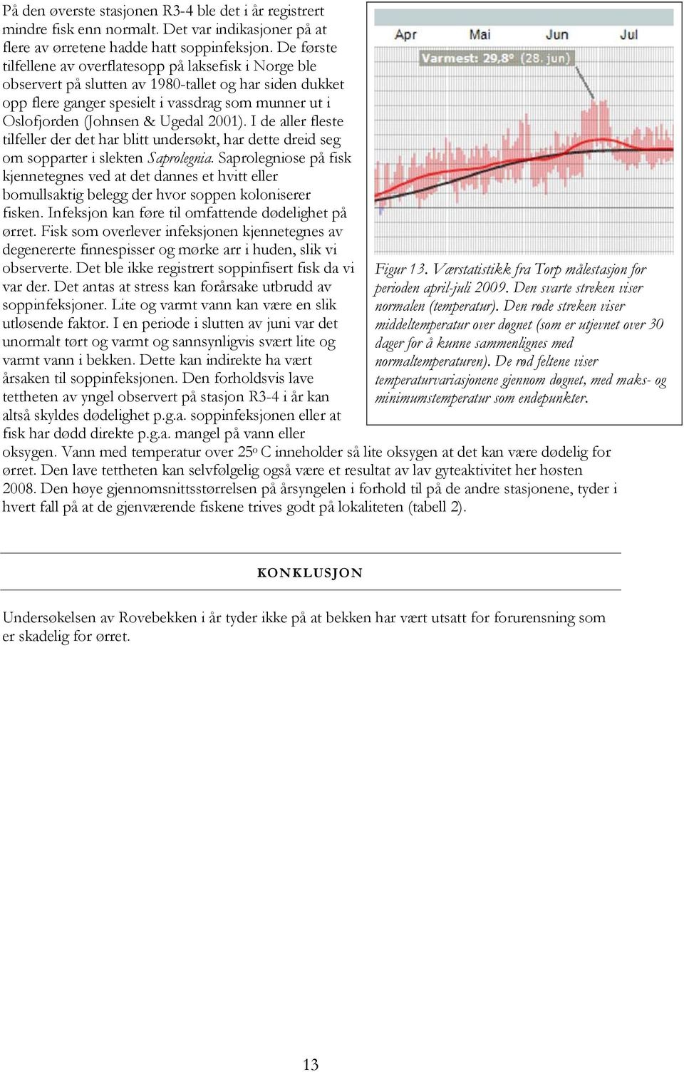 Ugedal 21). I de aller fleste tilfeller der det har blitt undersøkt, har dette dreid seg om sopparter i slekten Saprolegnia.