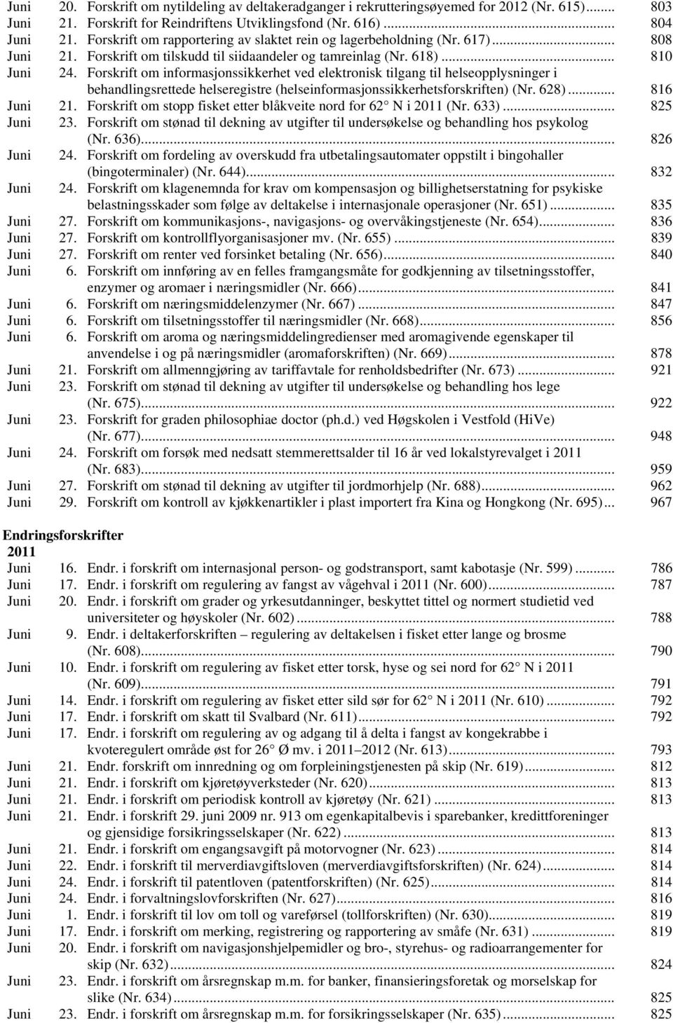 Forskrift om informasjonssikkerhet ved elektronisk tilgang til helseopplysninger i behandlingsrettede helseregistre (helseinformasjonssikkerhetsforskriften) (Nr. 628)... 816 Juni 21.