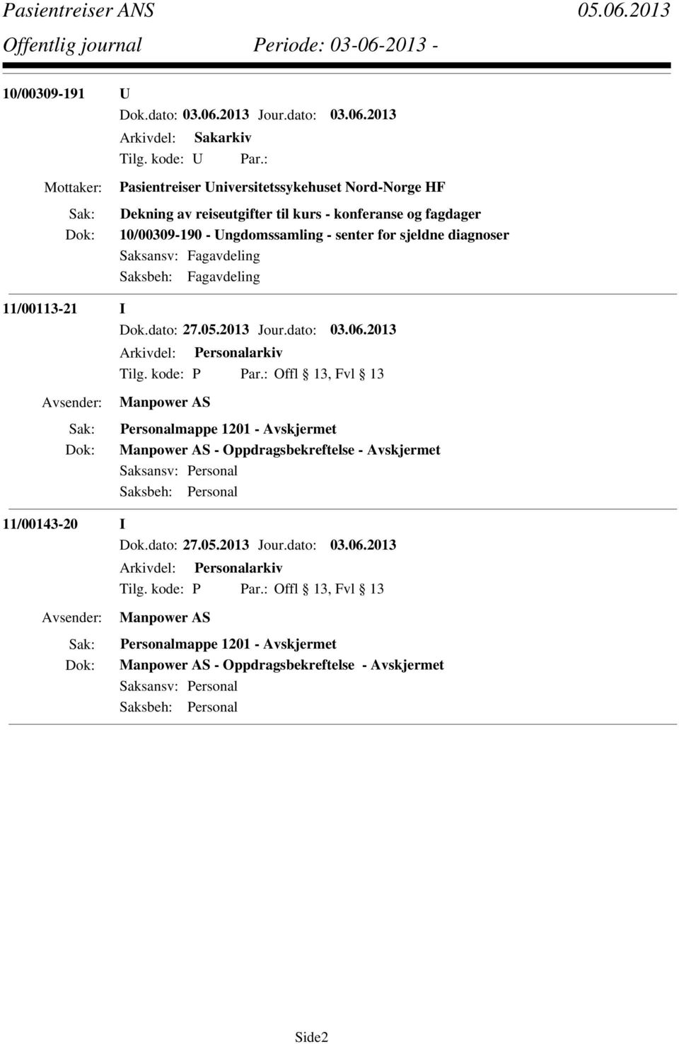 - Ungdomssamling - senter for sjeldne diagnoser 11/00113-21 I -