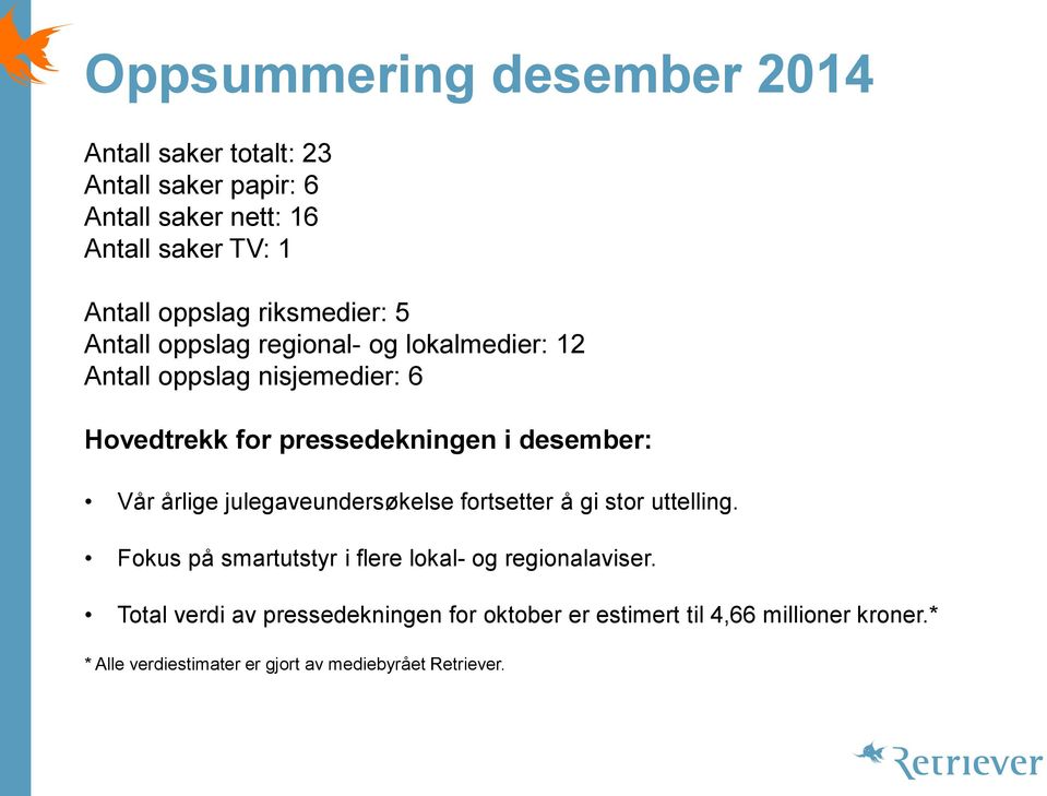 desember: Vår årlige julegaveundersøkelse fortsetter å gi stor uttelling. Fokus på smartutstyr i flere lokal- og regionalaviser.