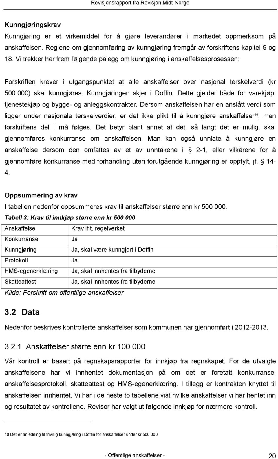 Kunngjøringen skjer i Doffin. Dette gjelder både for varekjøp, tjenestekjøp og bygge- og anleggskontrakter.