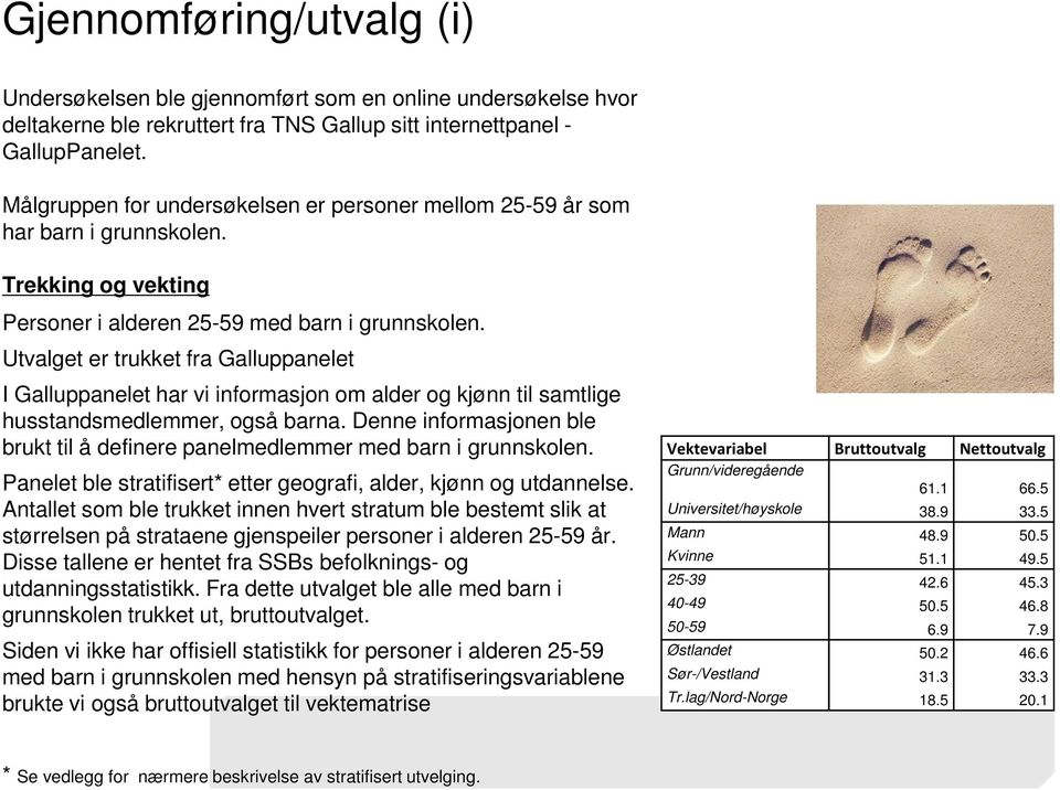 Utvalget er trukket fra Galluppanelet I Galluppanelet har vi informasjon om alder og kjønn til samtlige husstandsmedlemmer, også barna.