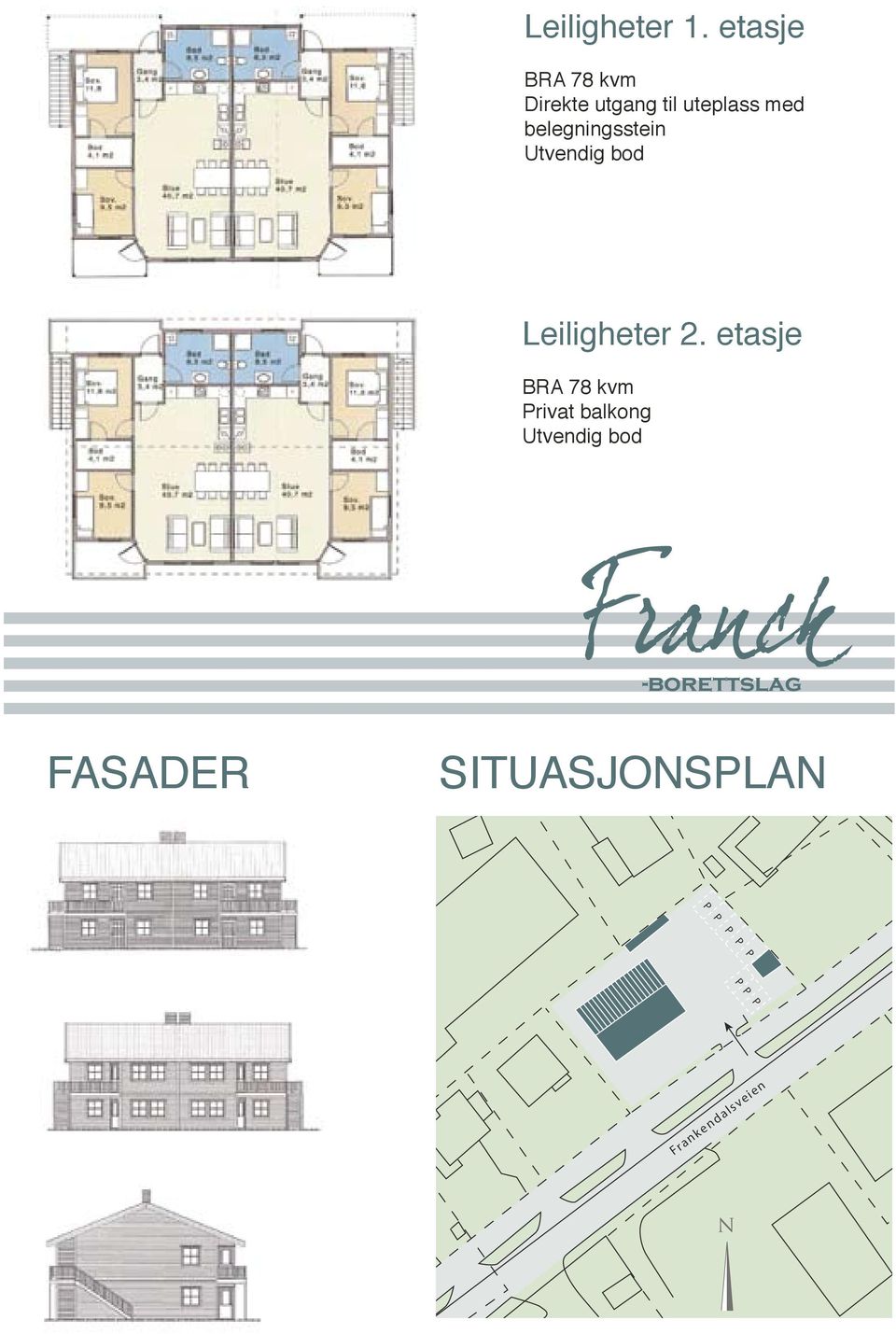 belegningsstein Utvendig bod Leiligheter 2.