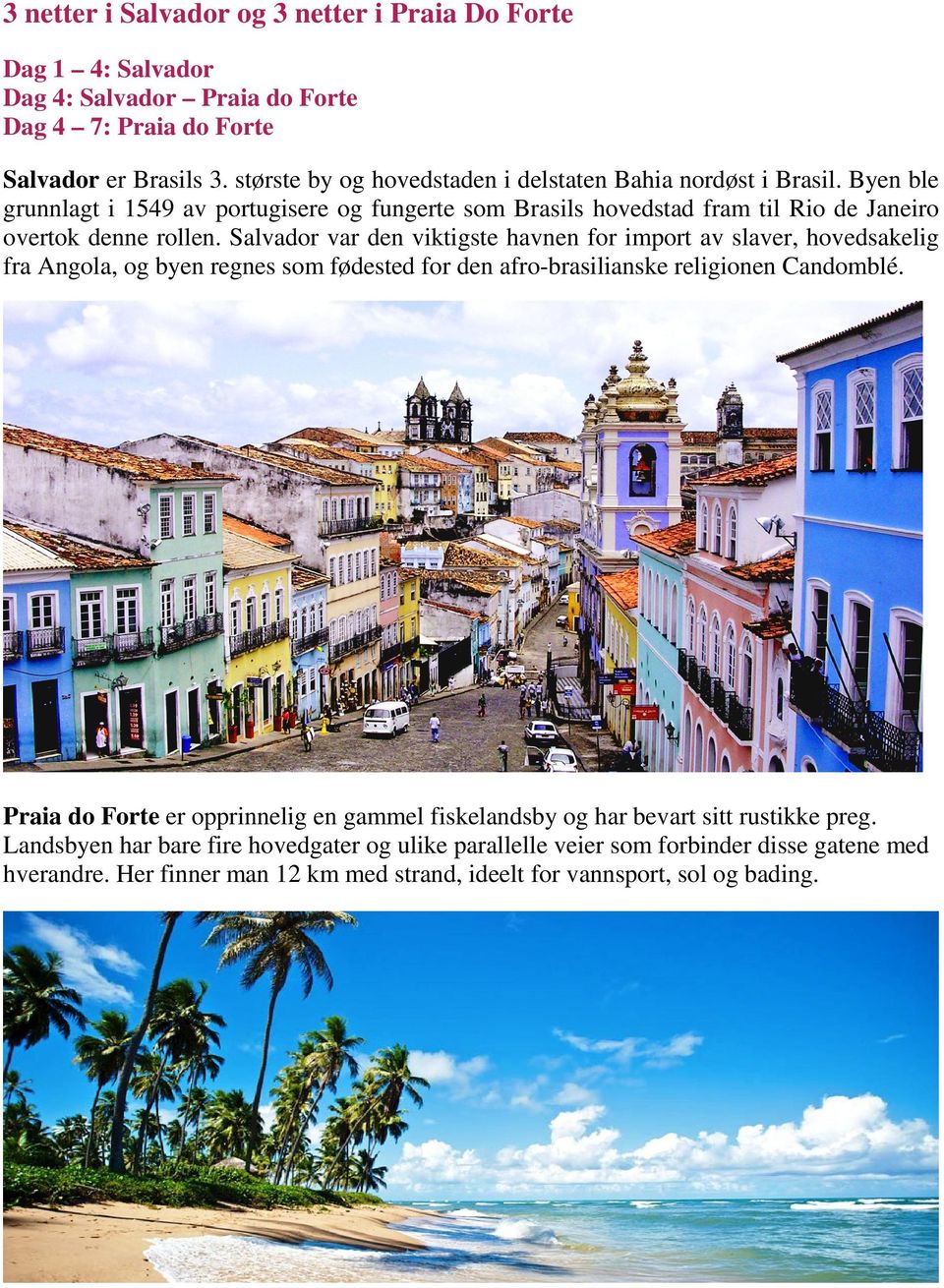 Salvador var den viktigste havnen for import av slaver, hovedsakelig fra Angola, og byen regnes som fødested for den afro-brasilianske religionen Candomblé.