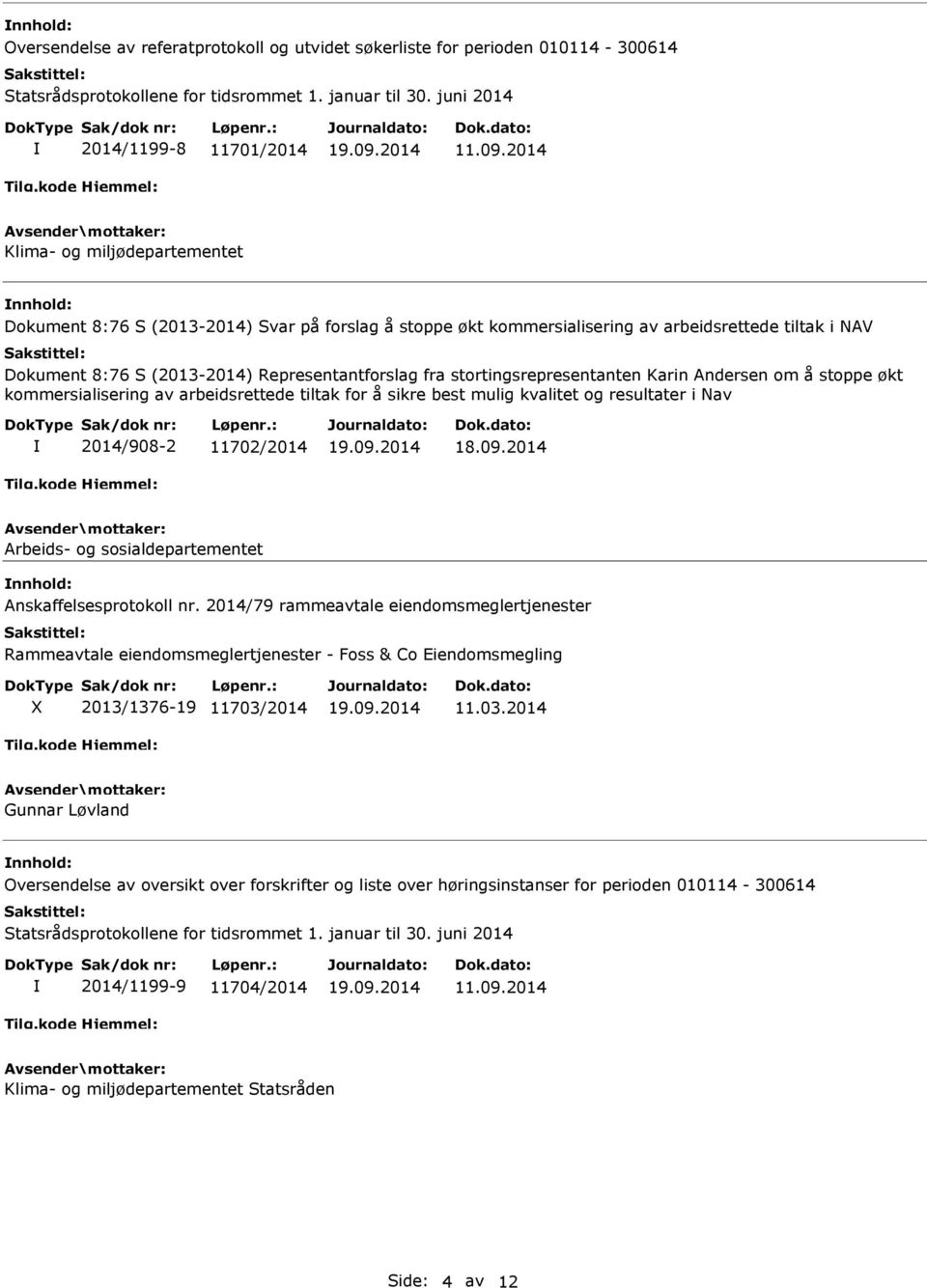 stortingsrepresentanten Karin Andersen om å stoppe økt kommersialisering av arbeidsrettede tiltak for å sikre best mulig kvalitet og resultater i Nav 2014/908-2 11702/2014 Arbeids- og