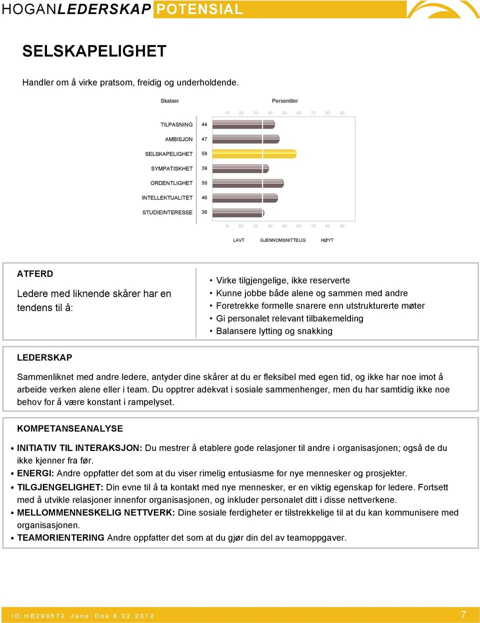 tendens til å: Virke tilgjengelige, ikke reserverte Kunne jobbe både alene og sammen med andre Foretrekke formelle snarere enn utstrukturerte møter Gi personalet relevant tilbakemelding Balansere