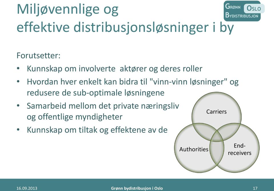 løsninger" og redusere de sub-optimale løsningene Samarbeid mellom det private