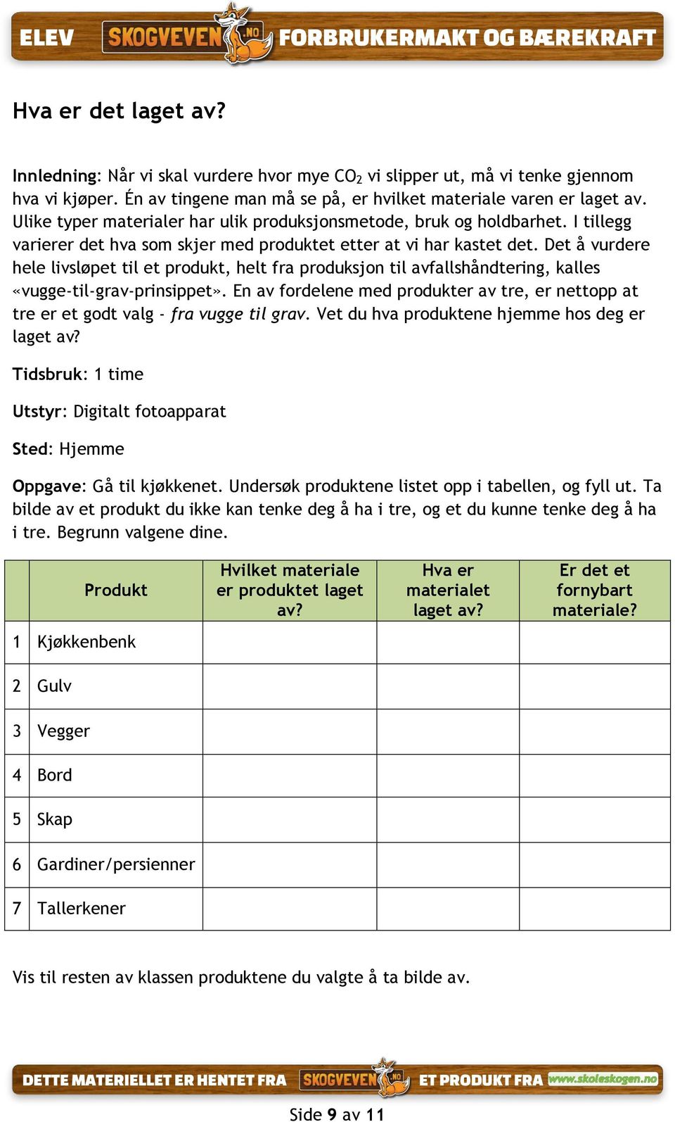 Det å vurdere hele livsløpet til et produkt, helt fra produksjon til avfallshåndtering, kalles «vugge-til-grav-prinsippet».