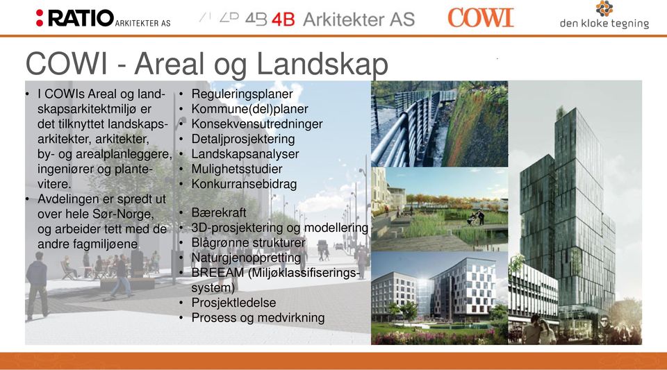 Reguleringsplaner Kommune(del)planer Urban Mountain/Oslo/ Konsekvensutredningerinnovate/landmark/green/reduce/ Detaljprosjektering expand/positive/local/optimize/