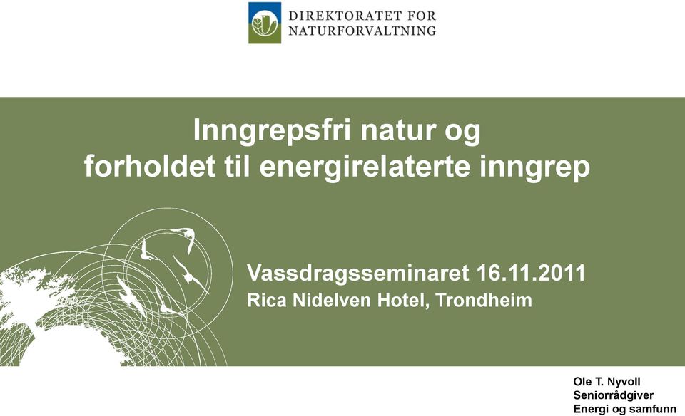 Vassdragsseminaret 16.11.