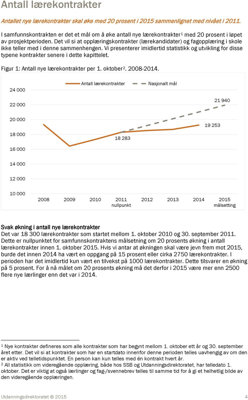 Det vil si at opplæringskontrakter (lærekandidater) og fagopplæring i skole ikke teller med i denne sammenhengen.