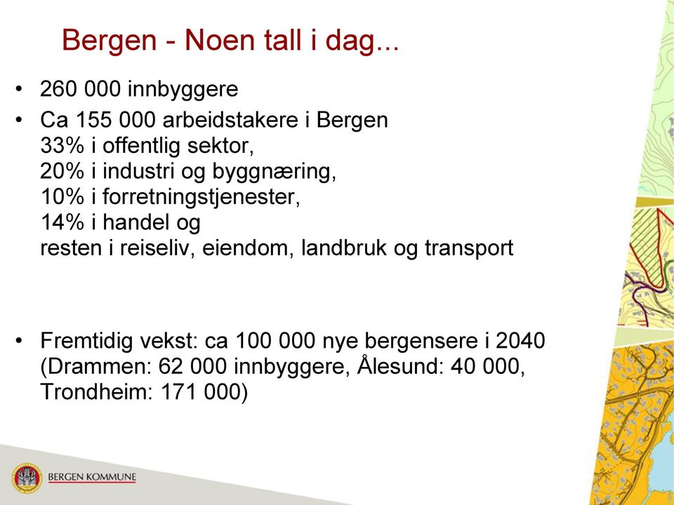 industri og byggnæring, 10% i forretningstjenester, 14% i handel og resten i