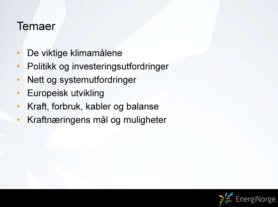 systemutfordringer Europeisk utvikling