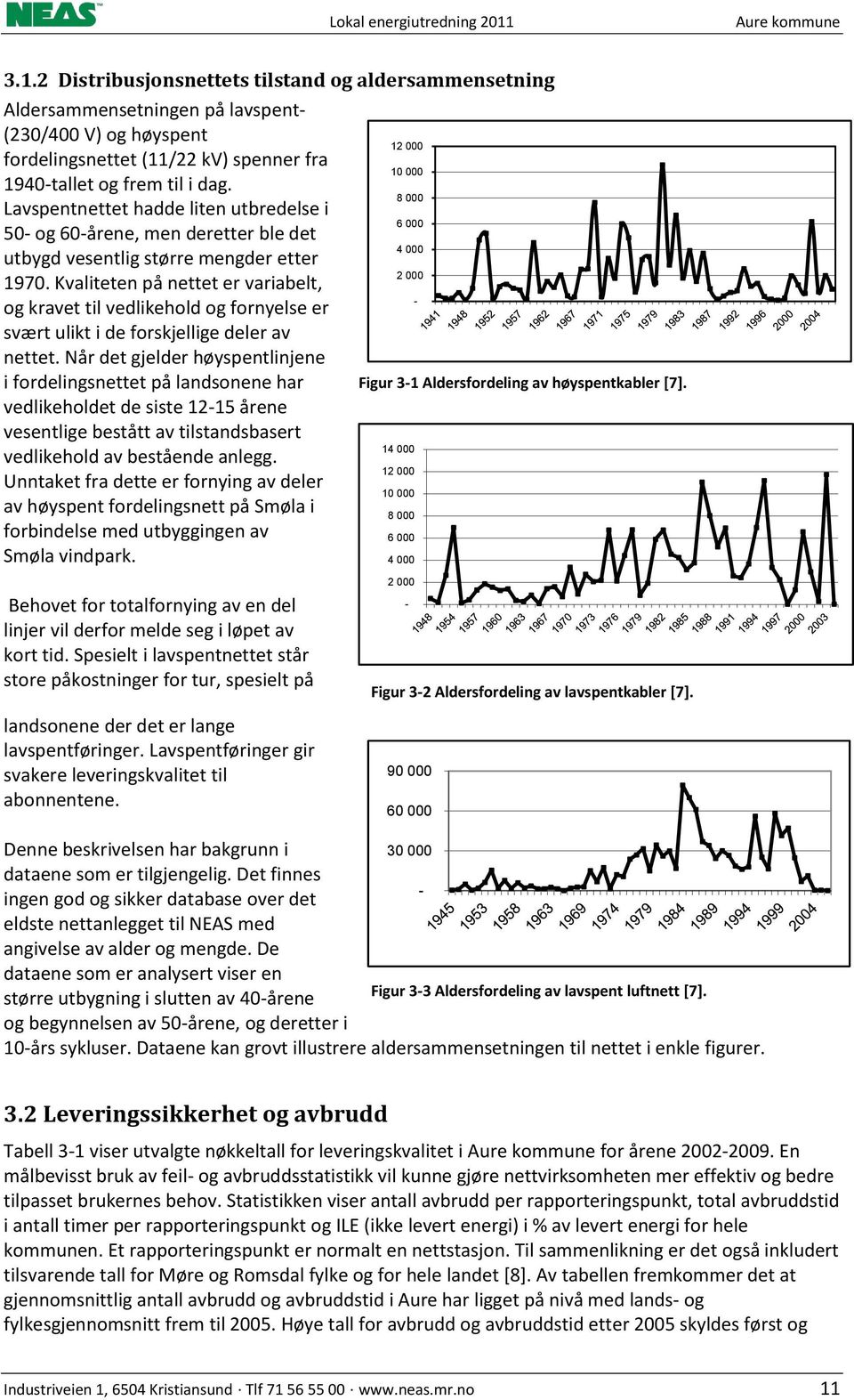 Kvaliteten på nettet er variabelt, - og kravet til vedlikehold og fornyelse er svært ulikt i de forskjellige deler av nettet.