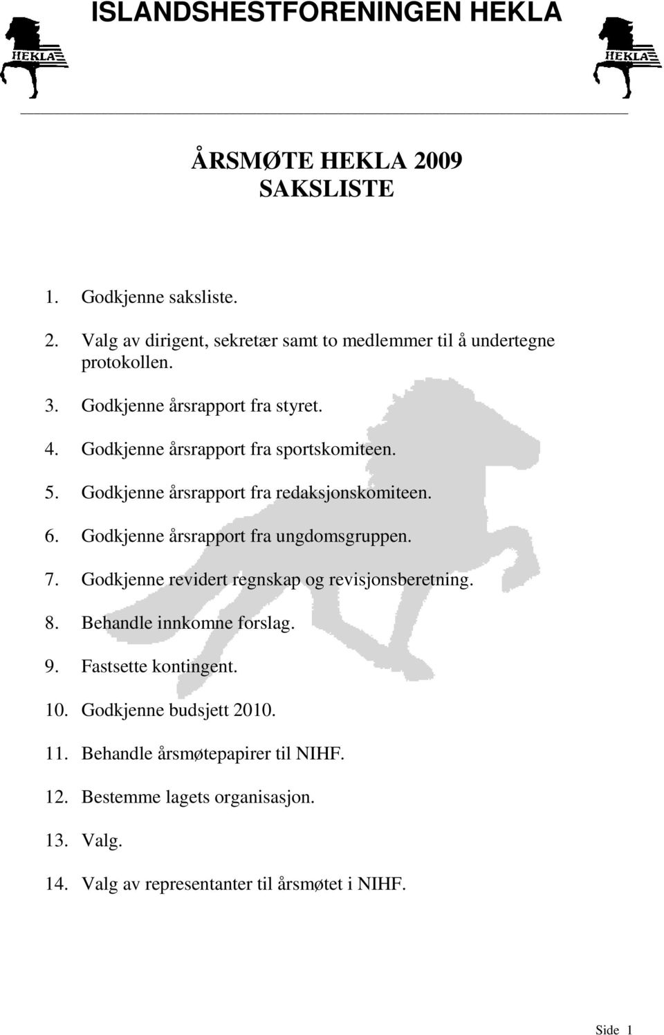 Godkjenne årsrapport fra ungdomsgruppen. 7. Godkjenne revidert regnskap og revisjonsberetning. 8. Behandle innkomne forslag. 9.