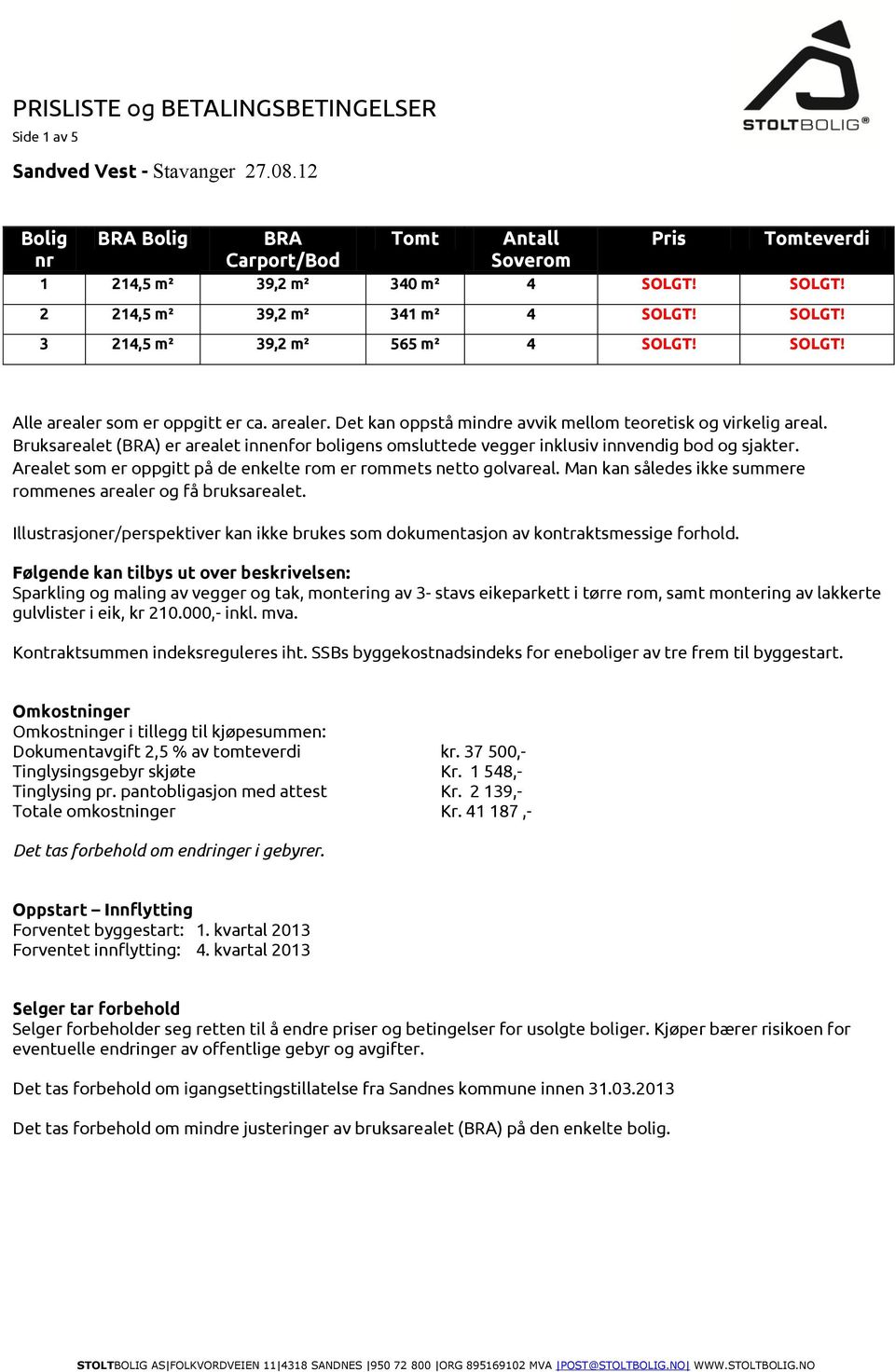 Bruksarealet (BRA) er arealet innenfor boligens omsluttede vegger inklusiv innvendig bod og sjakter. Arealet som er oppgitt på de enkelte rom er rommets netto golvareal.