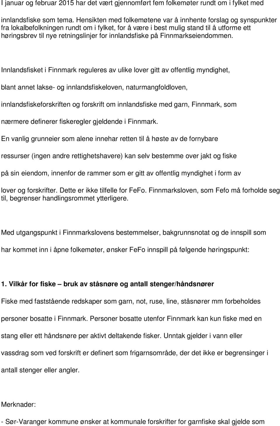 innlandsfiske på Finnmarkseiendommen.