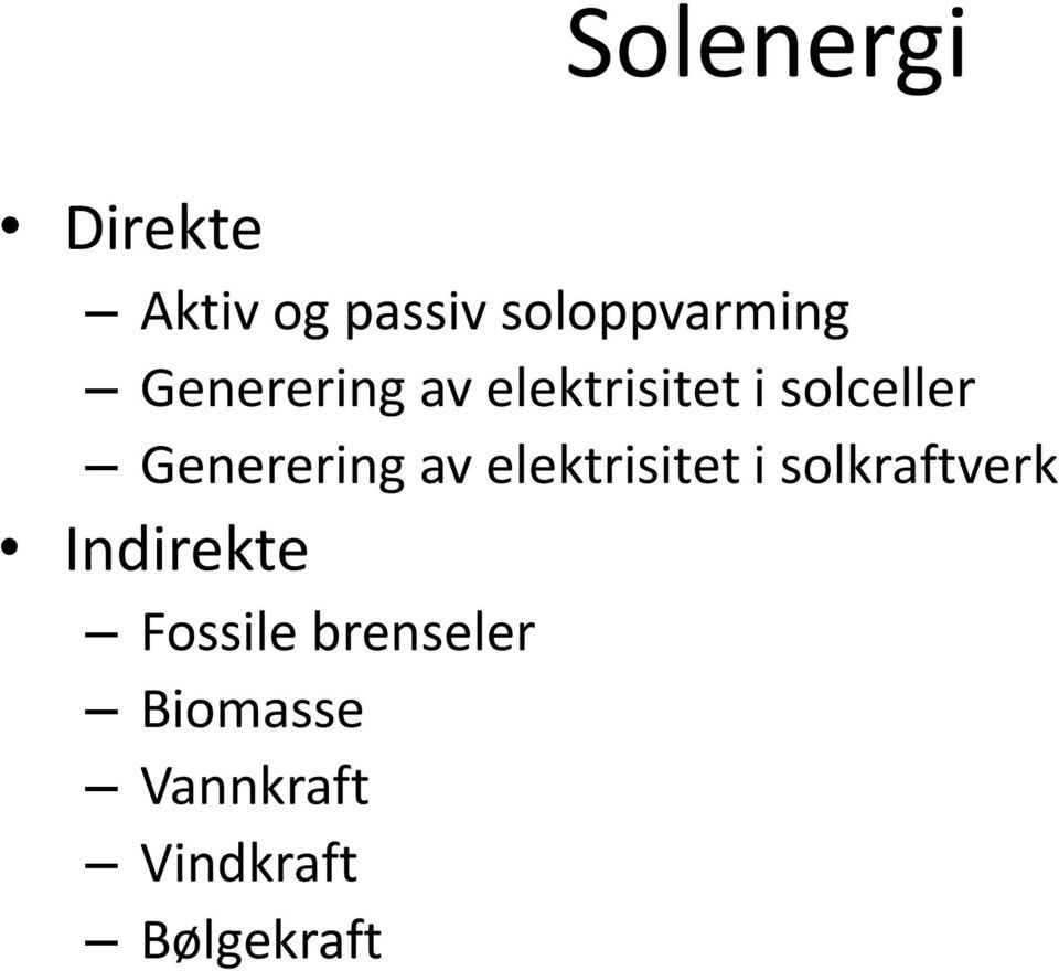 Generering av elektrisitet i solkraftverk