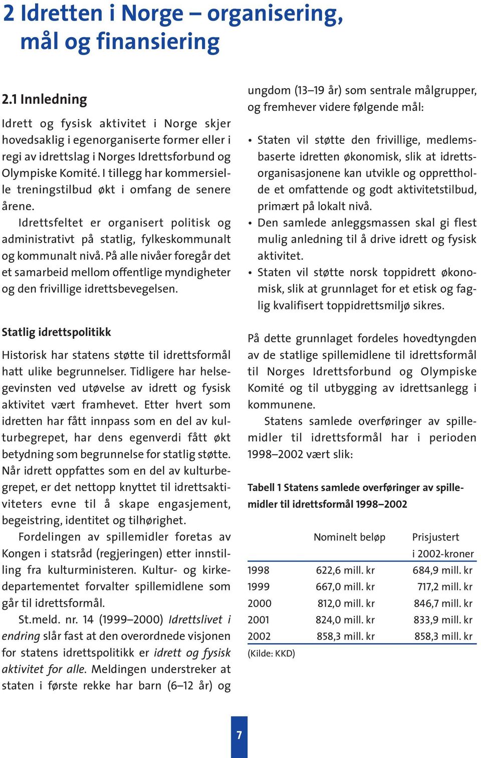 I tillegg har kommersielle treningstilbud økt i omfang de senere årene. Idrettsfeltet er organisert politisk og administrativt på statlig, fylkeskommunalt og kommunalt nivå.