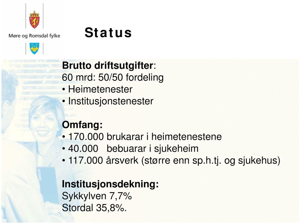 000 brukarar i heimetenestene 40.000 bebuarar i sjukeheim 117.