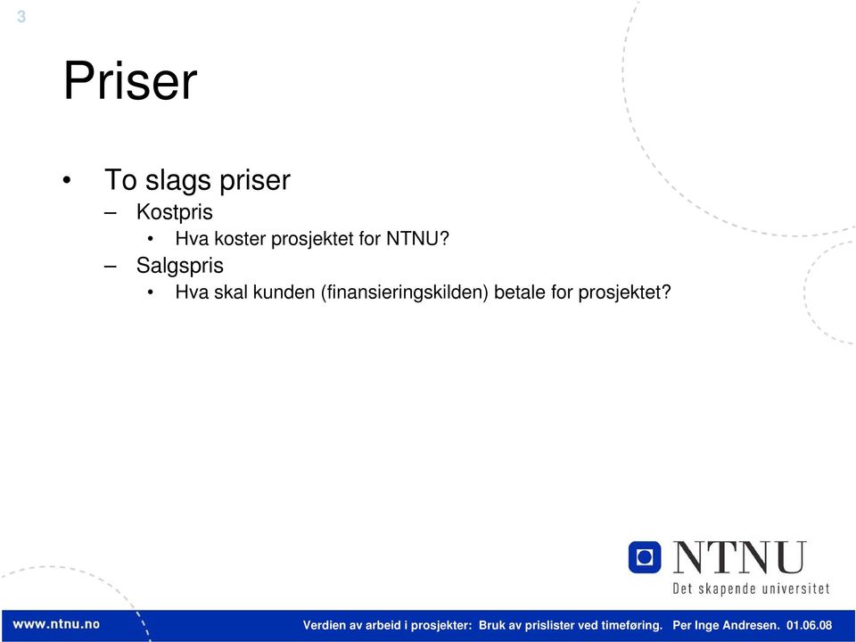 Salgspris Hva skal kunden