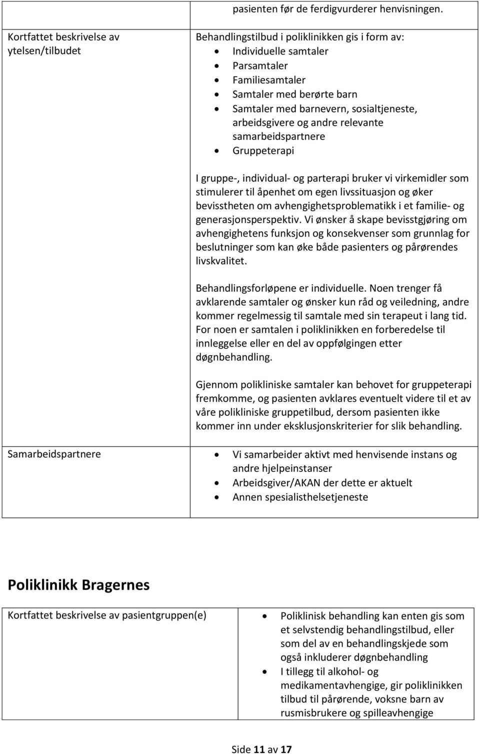 sosialtjeneste, arbeidsgivere og andre relevante samarbeidspartnere Gruppeterapi I gruppe-, individual- og parterapi bruker vi virkemidler som stimulerer til åpenhet om egen livssituasjon og øker