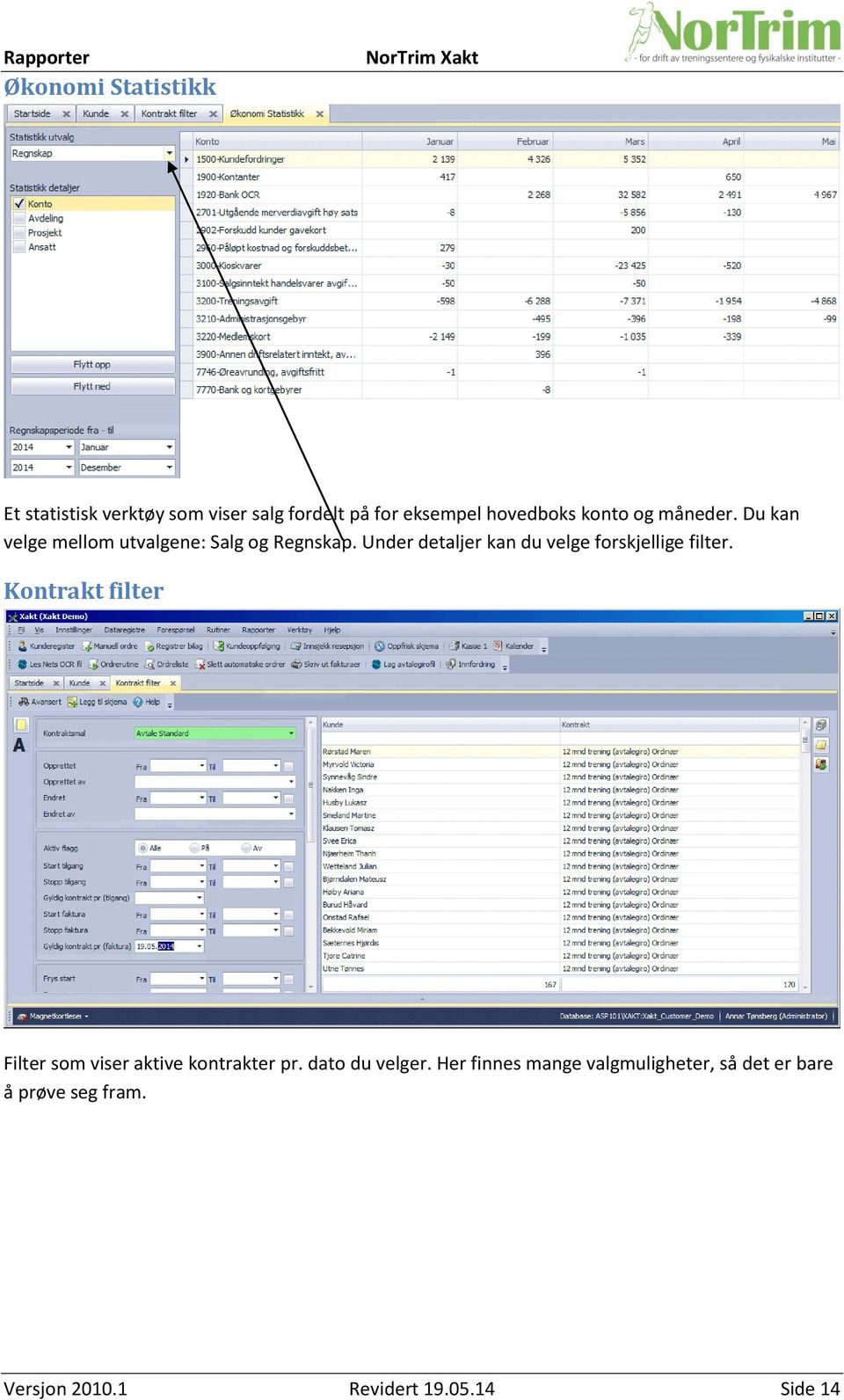 Under detaljer kan du velge forskjellige filter.