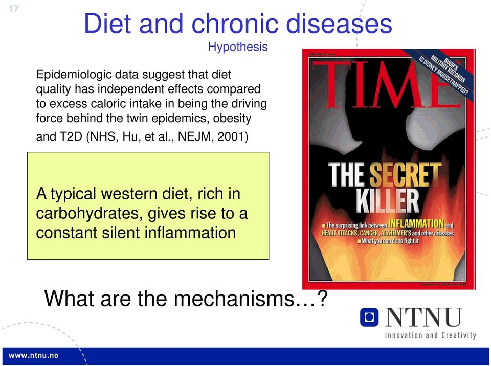 the twin epidemics, obesity and T2D (NHS, Hu, et al.