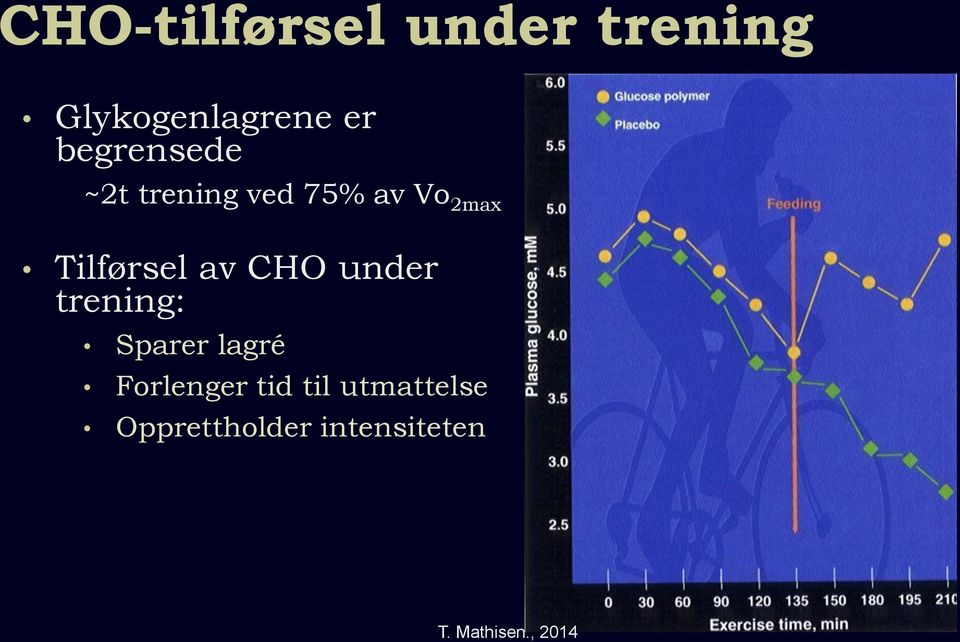 av CHO under trening: Sparer lagré Forlenger tid