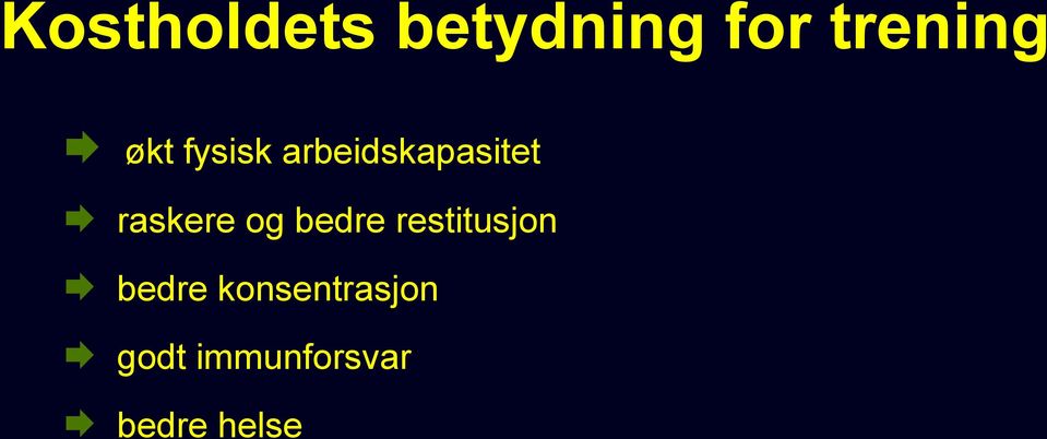 raskere og bedre restitusjon bedre