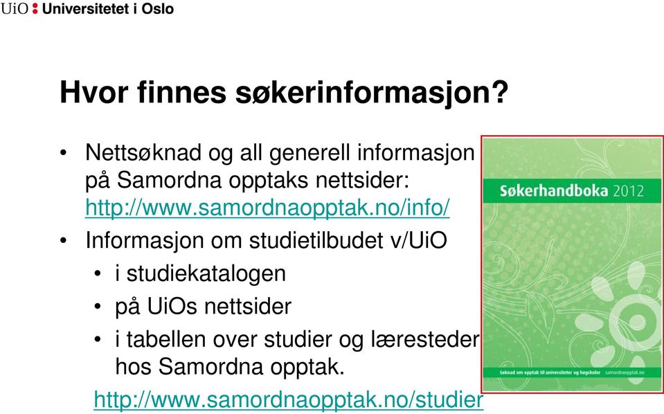 http://www.samordnaopptak.