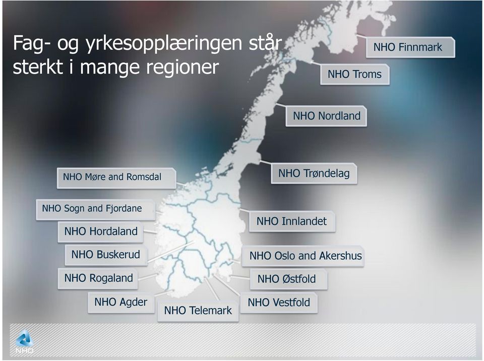 and Fjordane NHO Hordaland NHO Buskerud NHO Rogaland NHO Agder NHO