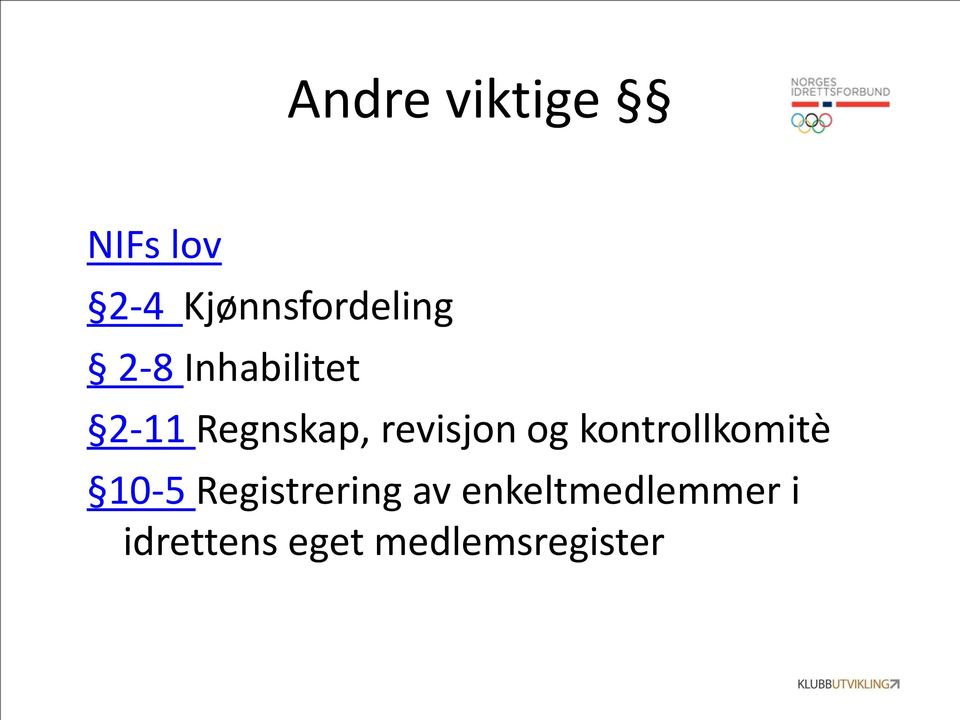 kontrollkomitè 10-5 Registrering av