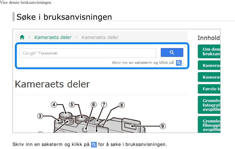 inn en søketerm og klikk