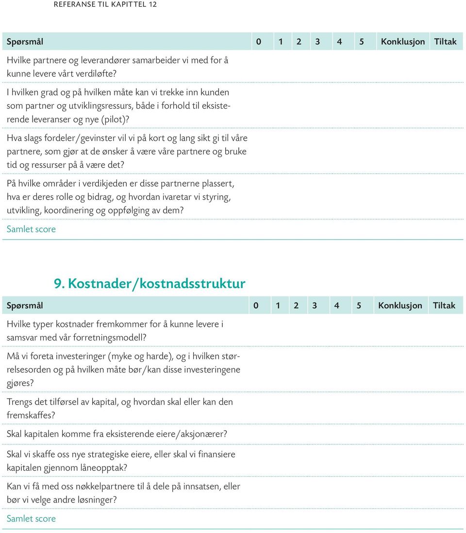 Hva slags fordeler/gevinster vil vi på kort og lang sikt gi til våre partnere, som gjør at de ønsker å være våre partnere og bruke tid og ressurser på å være det?