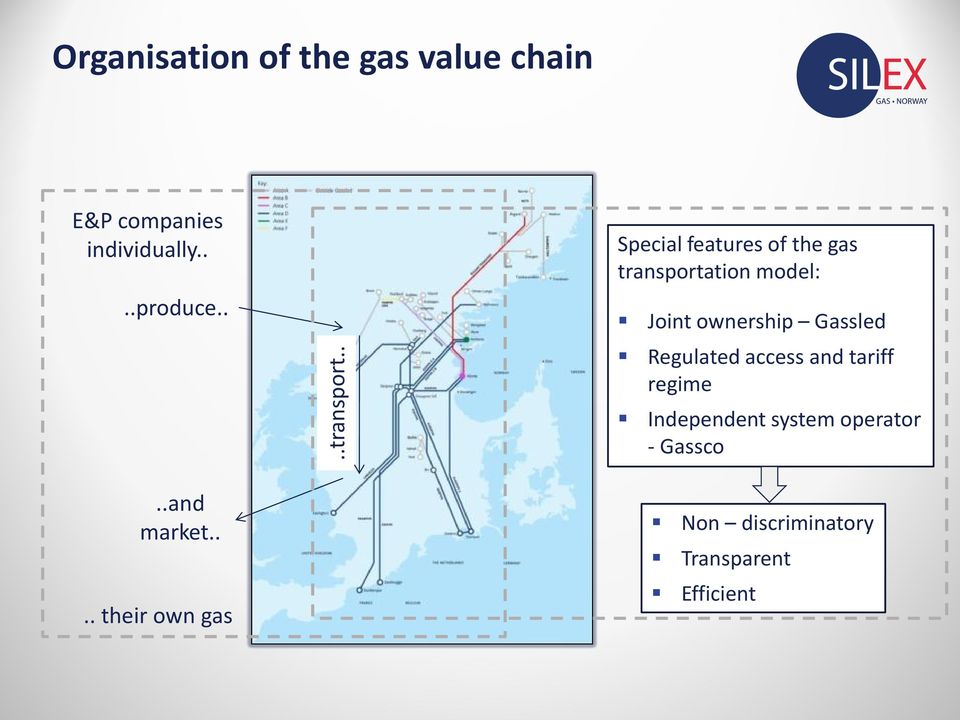 . Special features of the gas transportation model: Joint ownership Gassled