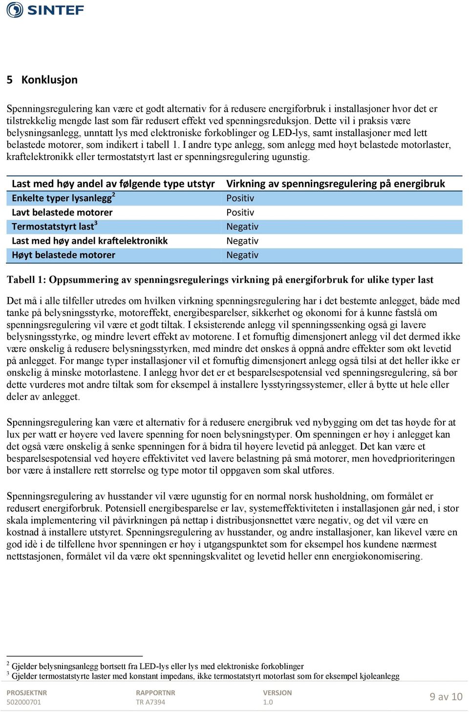 I andre type anlegg, som anlegg med høyt belastede motorlaster, kraftelektronikk eller termostatstyrt last er spenningsregulering ugunstig.