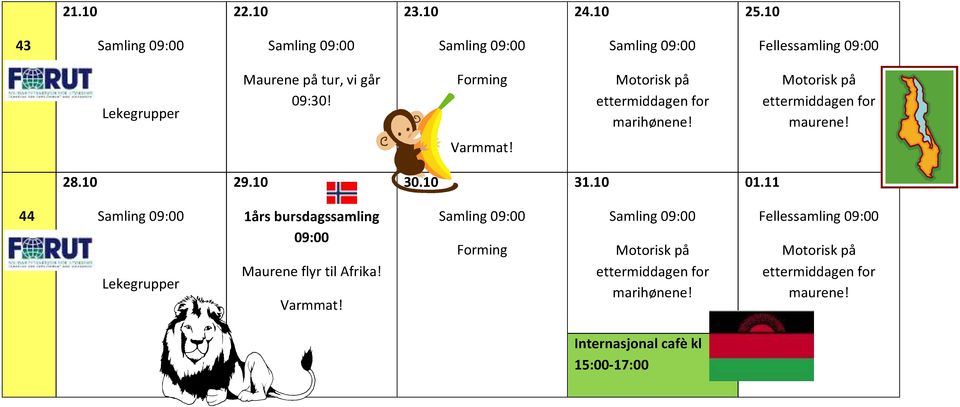 11 44 1års bursdagssamling 09:00 Maurene flyr til