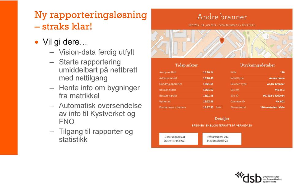 umiddelbart på nettbrett med nettilgang Hente info om bygninger