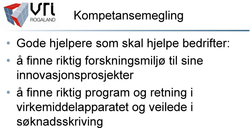 innovasjonsprosjekter å finne riktig program og