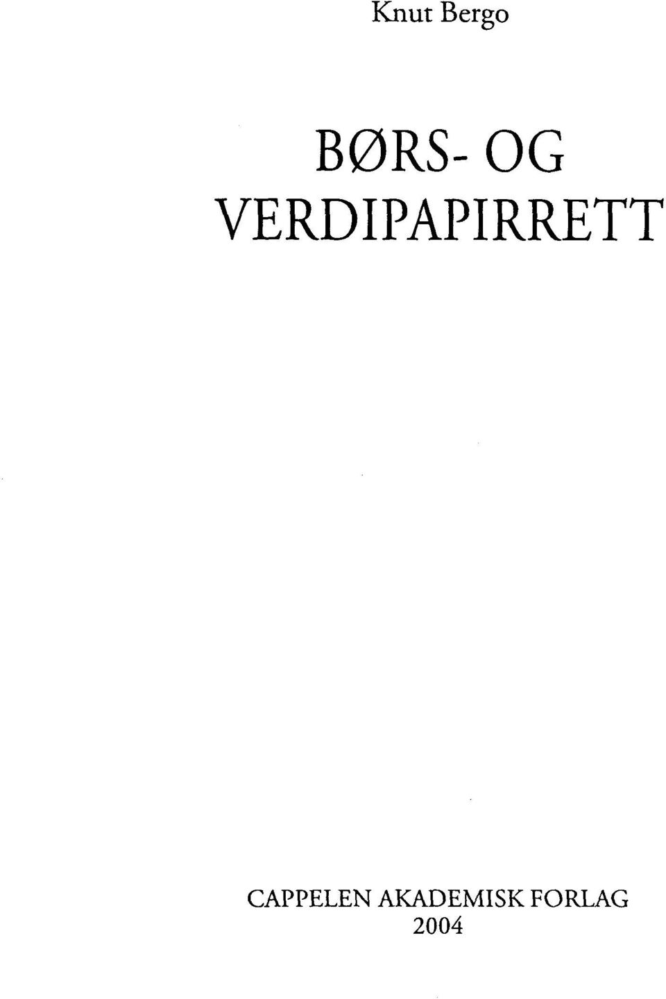 VERDIPAPIRRETT