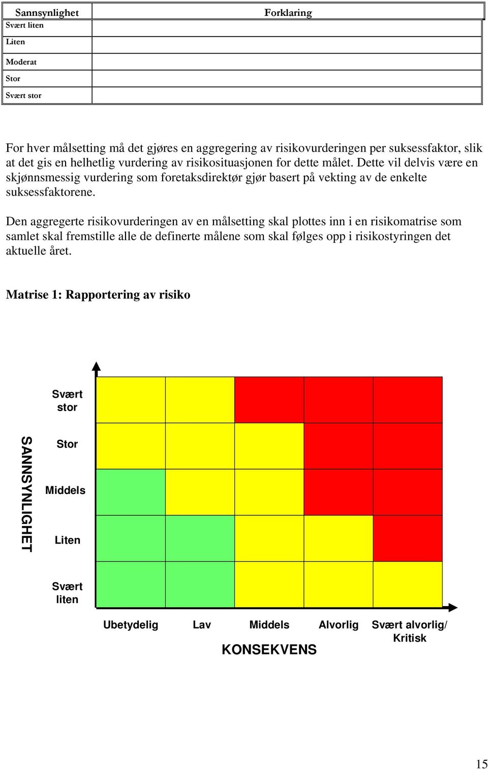 Dette vil delvis være en skjønnsmessig vurdering som foretaksdirektør gjør basert på vekting av de enkelte suksessfaktorene.