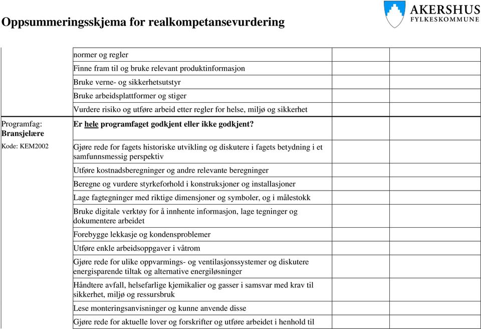 beregninger Beregne og vurdere styrkeforhold i konstruksjoner og installasjoner Lage fagtegninger med riktige dimensjoner og symboler, og i målestokk Bruke digitale verktøy for å innhente