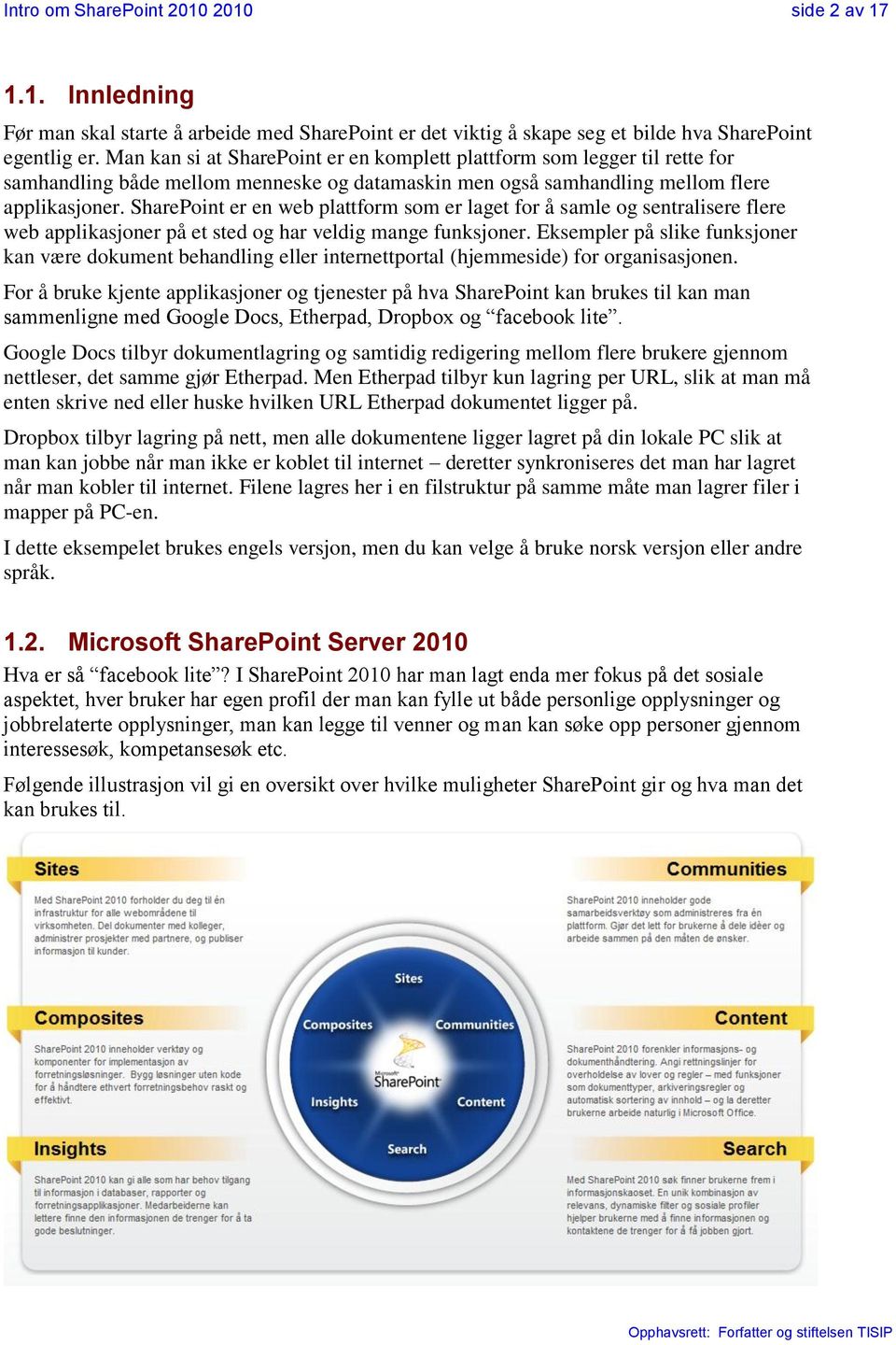 SharePoint er en web plattform som er laget for å samle og sentralisere flere web applikasjoner på et sted og har veldig mange funksjoner.