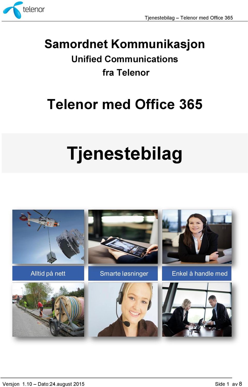 med Office 365 Tjenestebilag