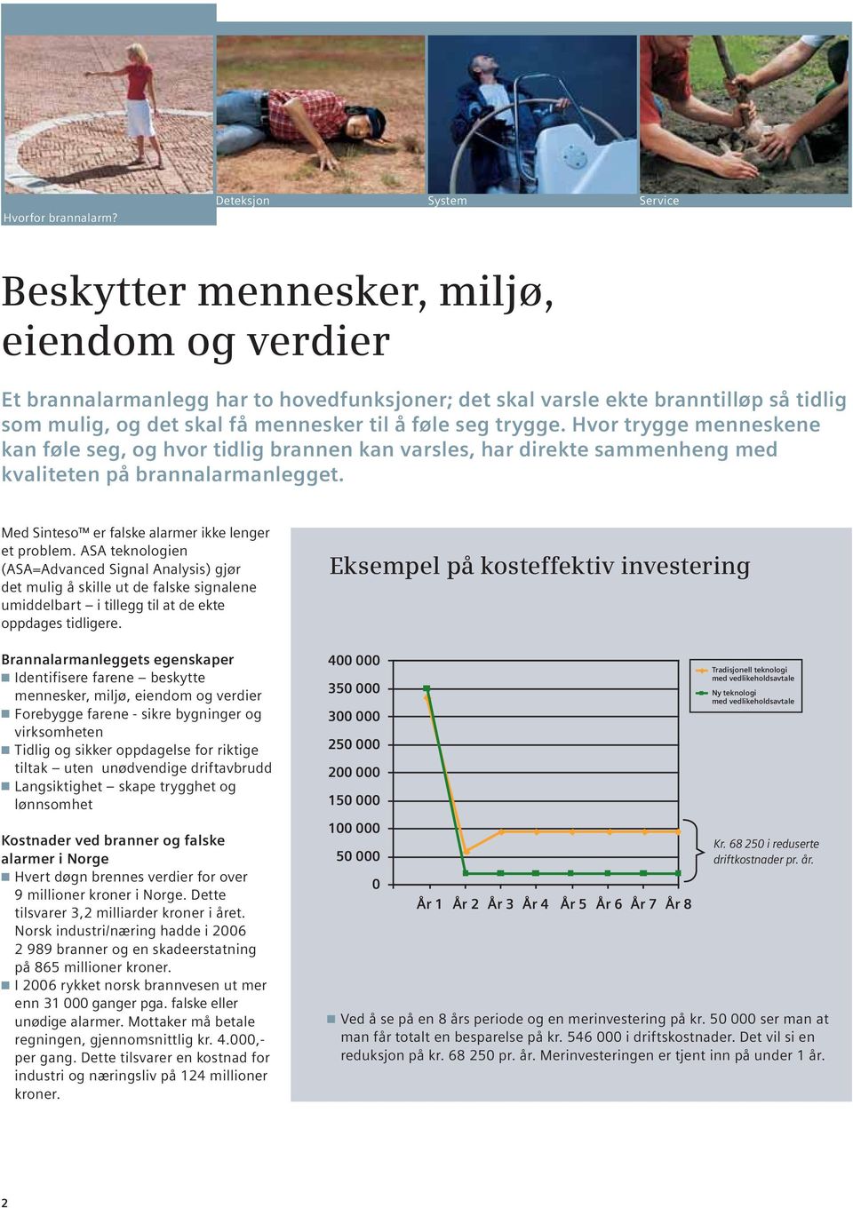 å føle seg trygge. Hvor trygge menneskene kan føle seg, og hvor tidlig brannen kan varsles, har direkte sammenheng med kvaliteten på brannalarmanlegget.