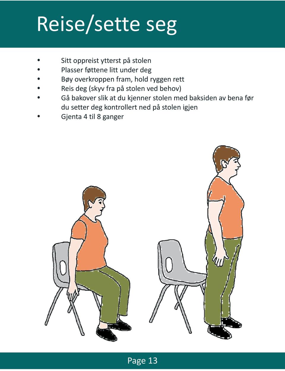 SITTENDE PÅ STOL. Page - PDF Gratis nedlasting