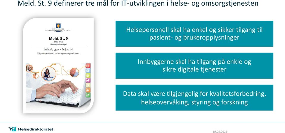 Helsepersonell skal ha enkel og sikker tilgang til pasient- og